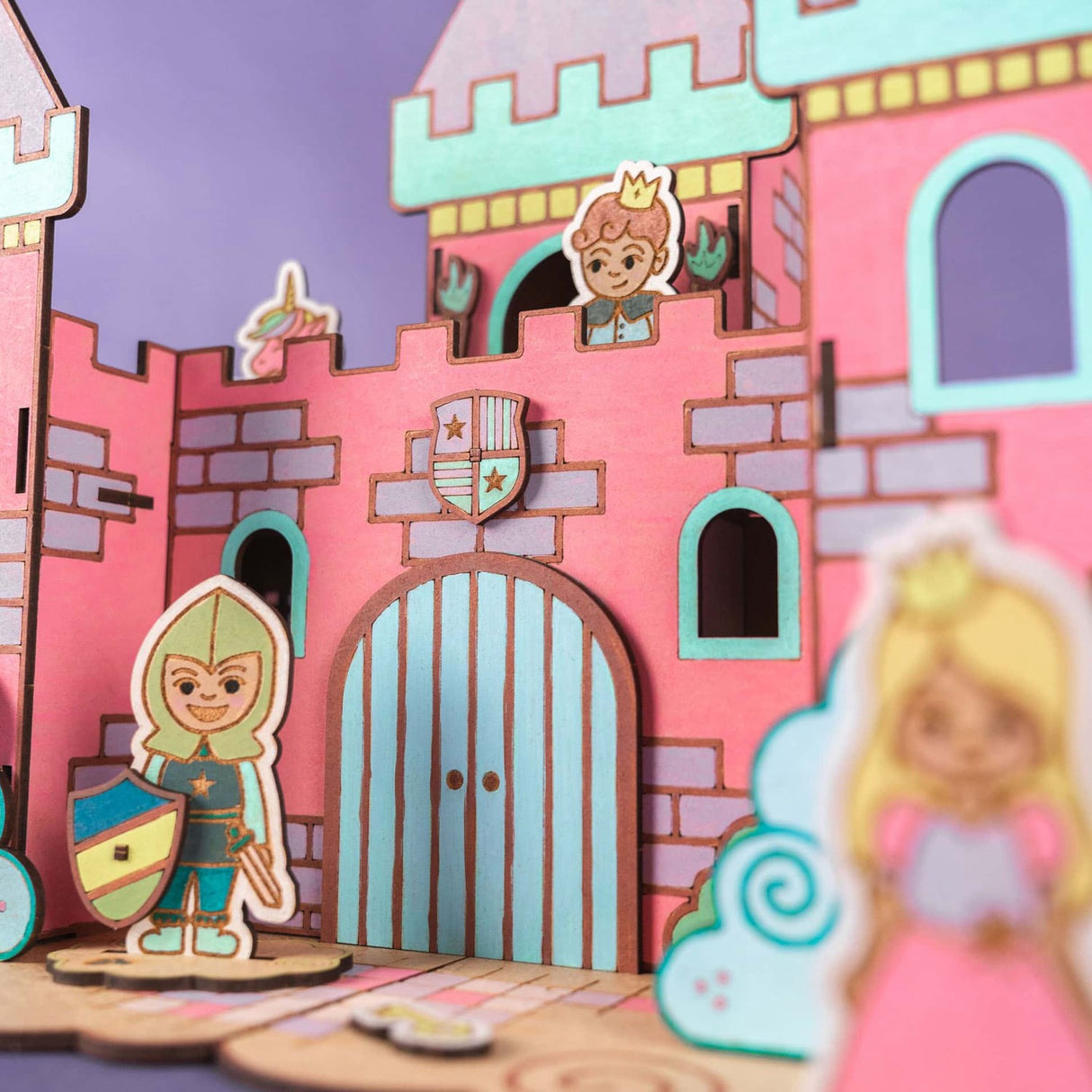Crateit Unicorn Wooden Leksak Dreamland Castle