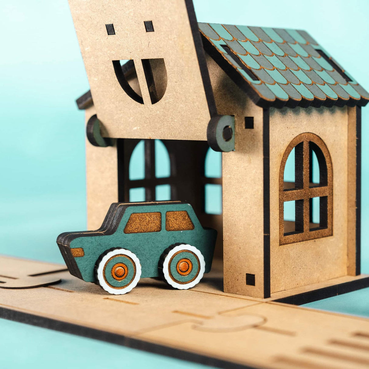 Crateit Town Wooden Leksak Crossroad Cottage