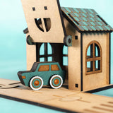 Crateit Town Wooden Leksak Crossroad Cottage