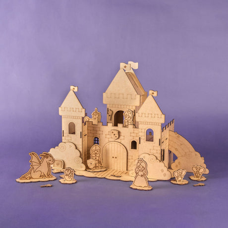 Crateit Unicorn Wooden Leksak Dreamland Castle