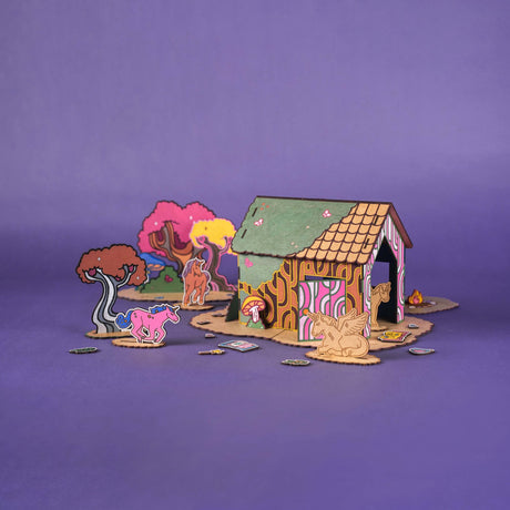 Crateit Unicorn Wooden Leksak Magic Forest