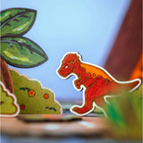 Crateit Dinosaur Wooden Leksak Volcano Escape