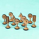Crateit Town Wooden Leksak Traffic & Road Signs Pack