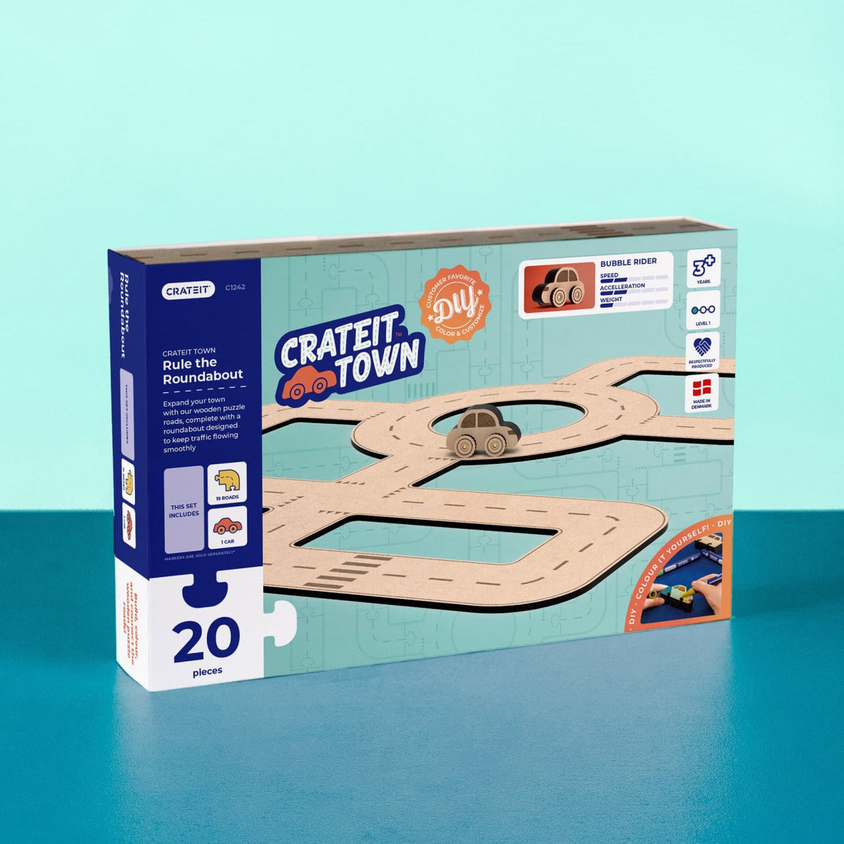 Crateit Town Wooden Leksak Rule The Roundabout