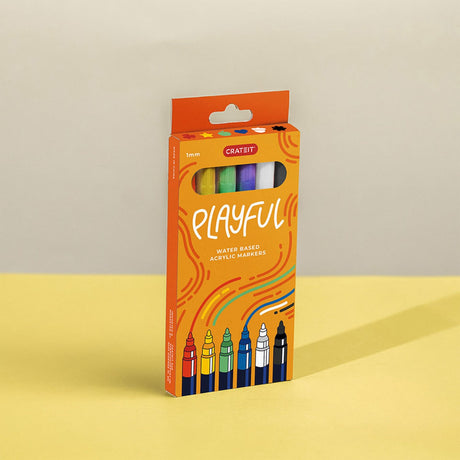 Crateit Playful Markörer 1mm 6 Pack