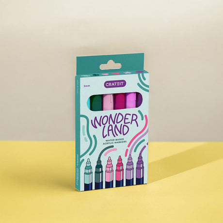 Crateit Wonderland Markörer 3mm 6 Pack