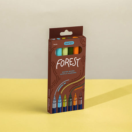 Crateit Forest Markörer 1mm 6 Pack
