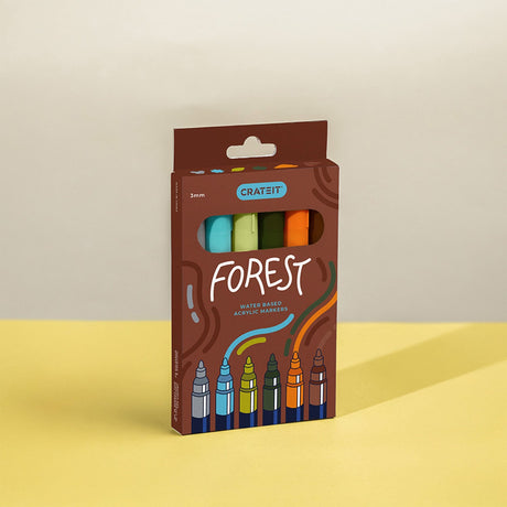 Crateit Forest Markörer 3mm 6 Pack