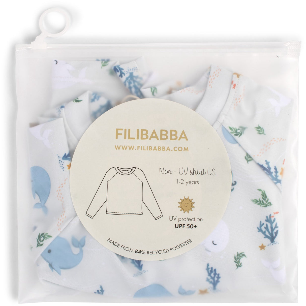 FILIBABBA Christian's Whale Tales Nor Uv Blus Ls