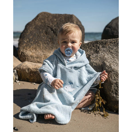 FILIBABBA Christian's Whale Tales Badeponcho Med Broderi GOTS