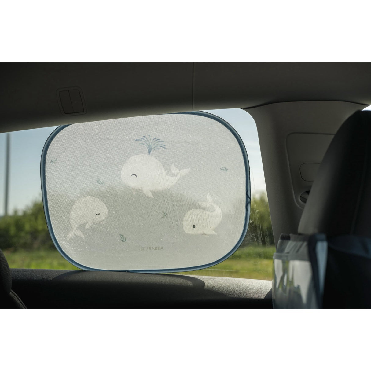 FILIBABBA Christian's Whale Tales Solskærme Til Bilen 2 Pack