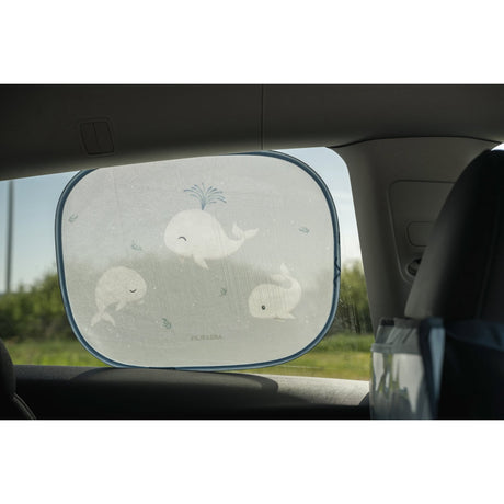FILIBABBA Christian's Whale Tales Solskærme Til Bilen 2 Pack