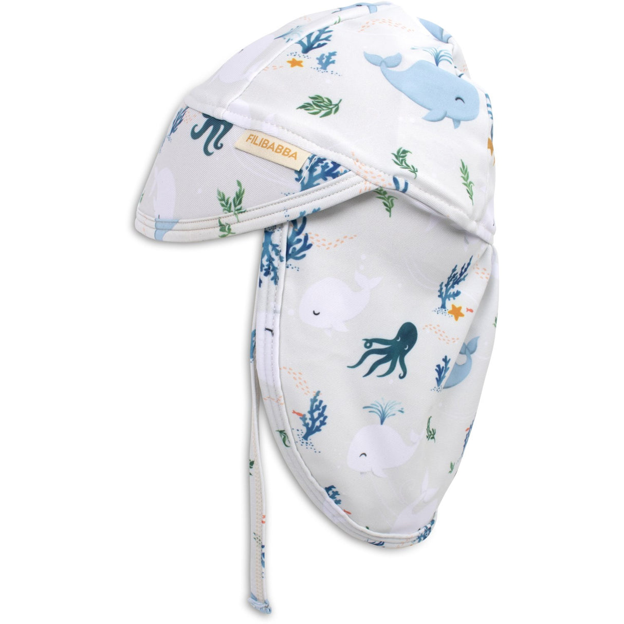 FILIBABBA Christian's Whale Tales Lykke Uv Solhatt 1-3 År