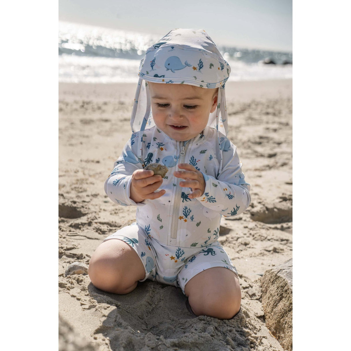 FILIBABBA Christian's Whale Tales Lykke Uv Solhatt 1-3 År