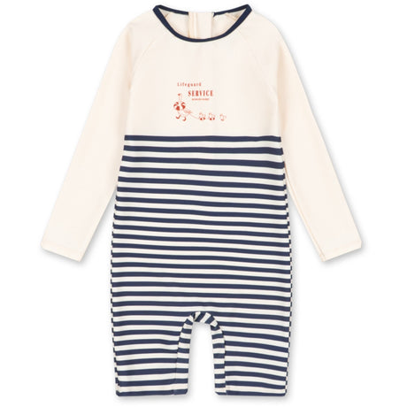 Konges Sløjd Marin Stripe Aster Onesie Grs
