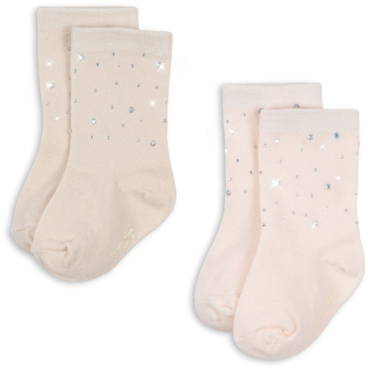 Konges Sløjd Creole Pink 2 Pack Paljet Strumpor