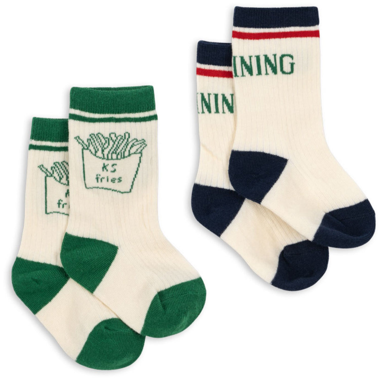 Konges Sløjd Fine Dining 2 Pack Rib Fries Strumpor