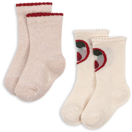 Konges Sløjd Cherry/Rose 2 Pack Cherry Rose Strumpor