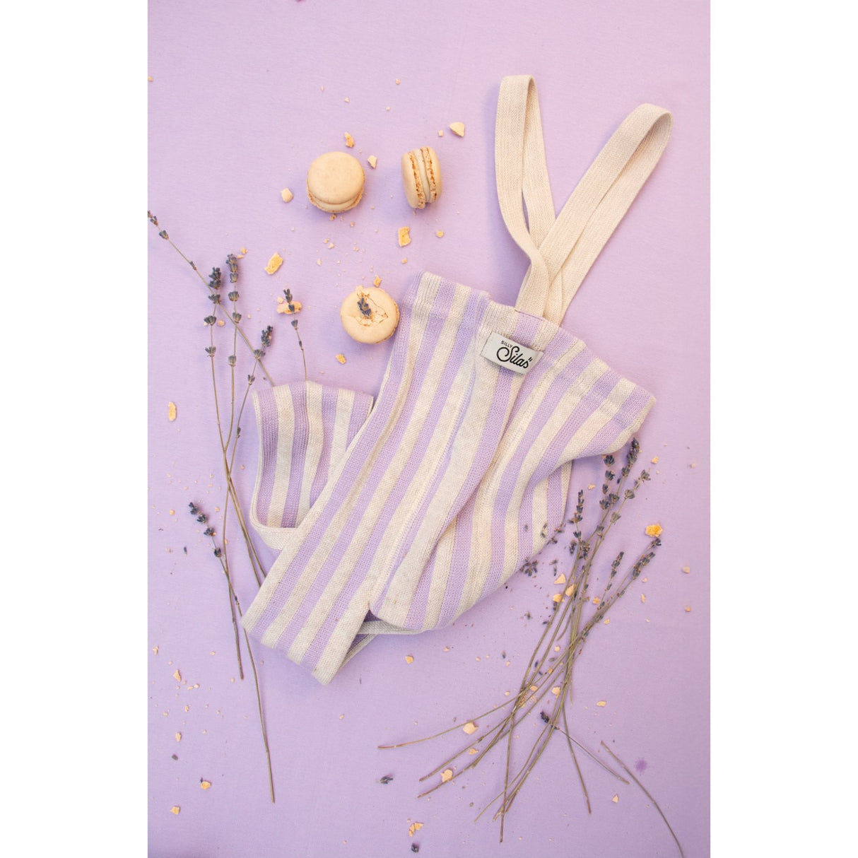 Silly Silas Lavender X Cream Striped Footless Strumpbyxar Special Edition