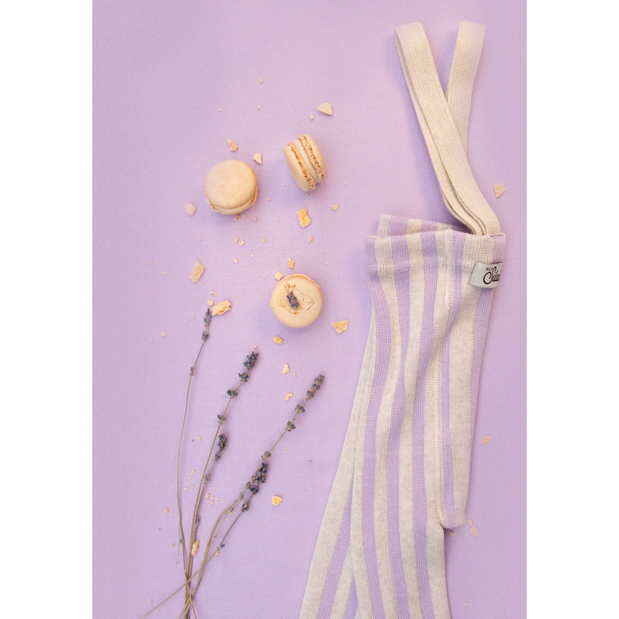 Silly Silas Lavender X Cream Striped Footless Strumpbyxar Special Edition