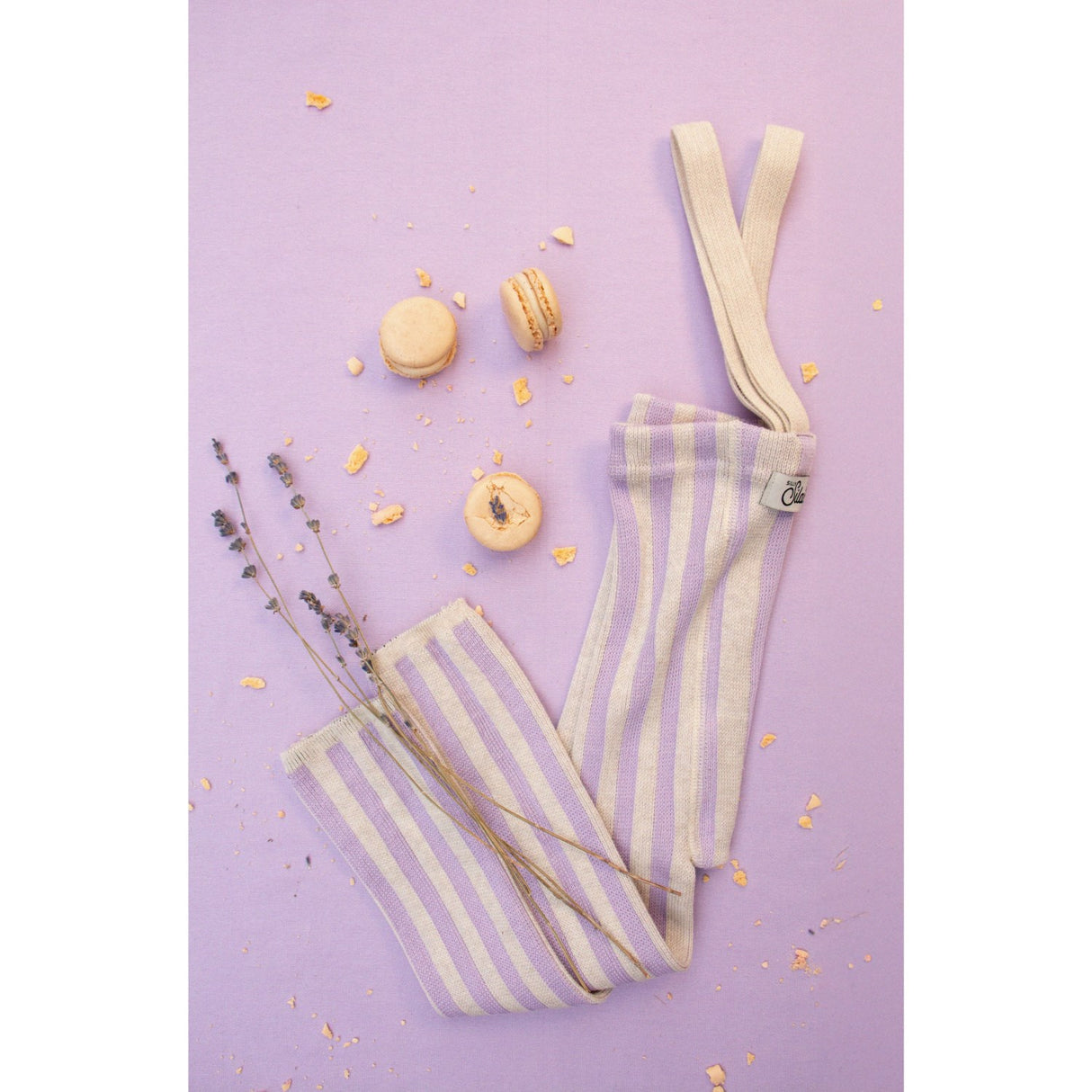 Silly Silas Lavender X Cream Striped Footless Strumpbyxar Special Edition