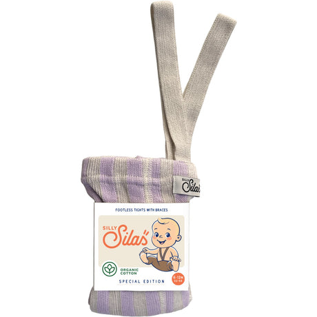 Silly Silas Lavender X Cream Striped Footless Strumpbyxar Special Edition