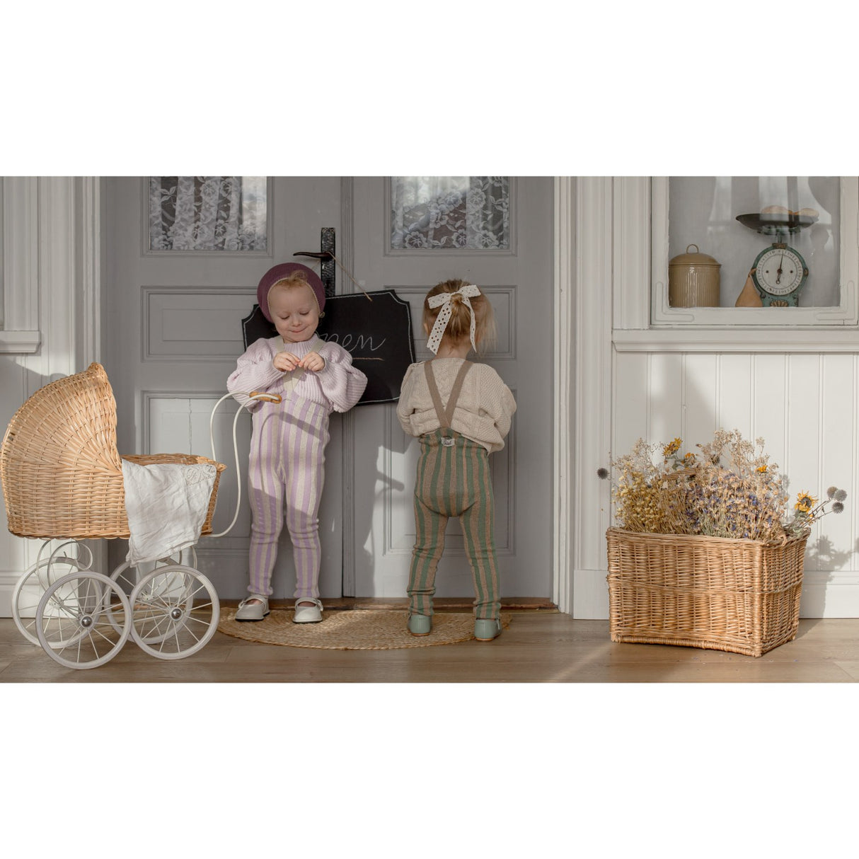 Silly Silas Lavender X Cream Striped Footless Strumpbyxar Special Edition