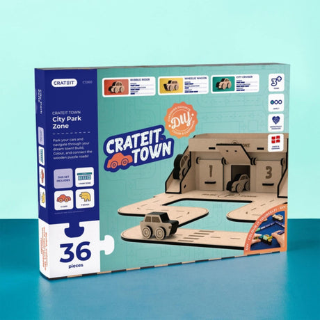 Crateit Town Wooden Leksak City Park Zone