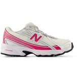 New Balance White New Balance 740 Kids Bungee Lace