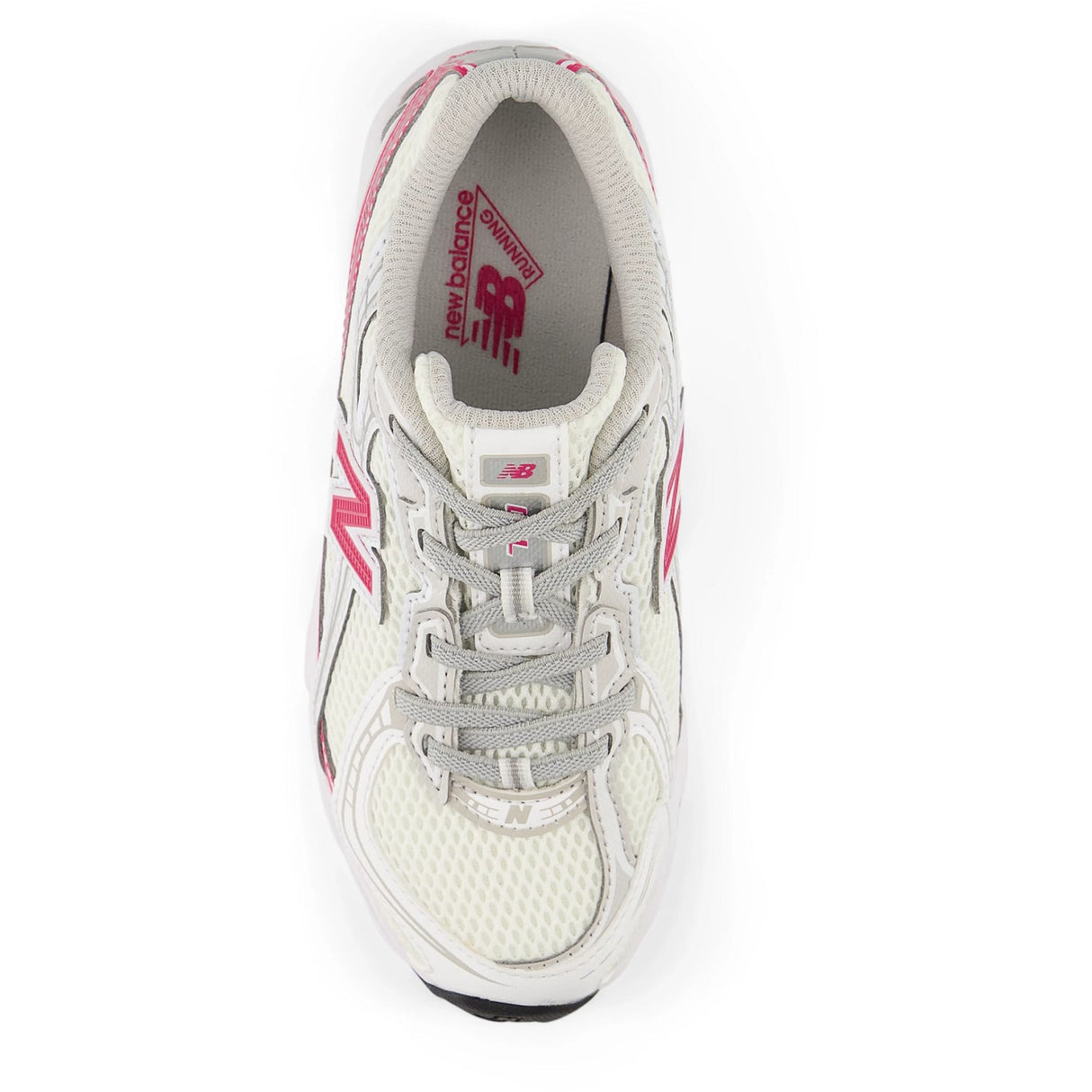 New Balance White New Balance 740 Kids Bungee Lace