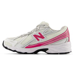 New Balance White New Balance 740 Kids Bungee Lace