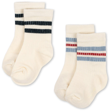 Konges Sløjd Optic White 2 Pack Act Strumpor