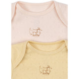 Konges Sløjd Banana Crepe/Creole Pink Fanga Perla 2 Pack Ss Body Ocs