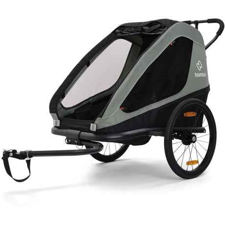 Hamax Khaki Green/Black Traveller Bicycle Trailer Dubbel
