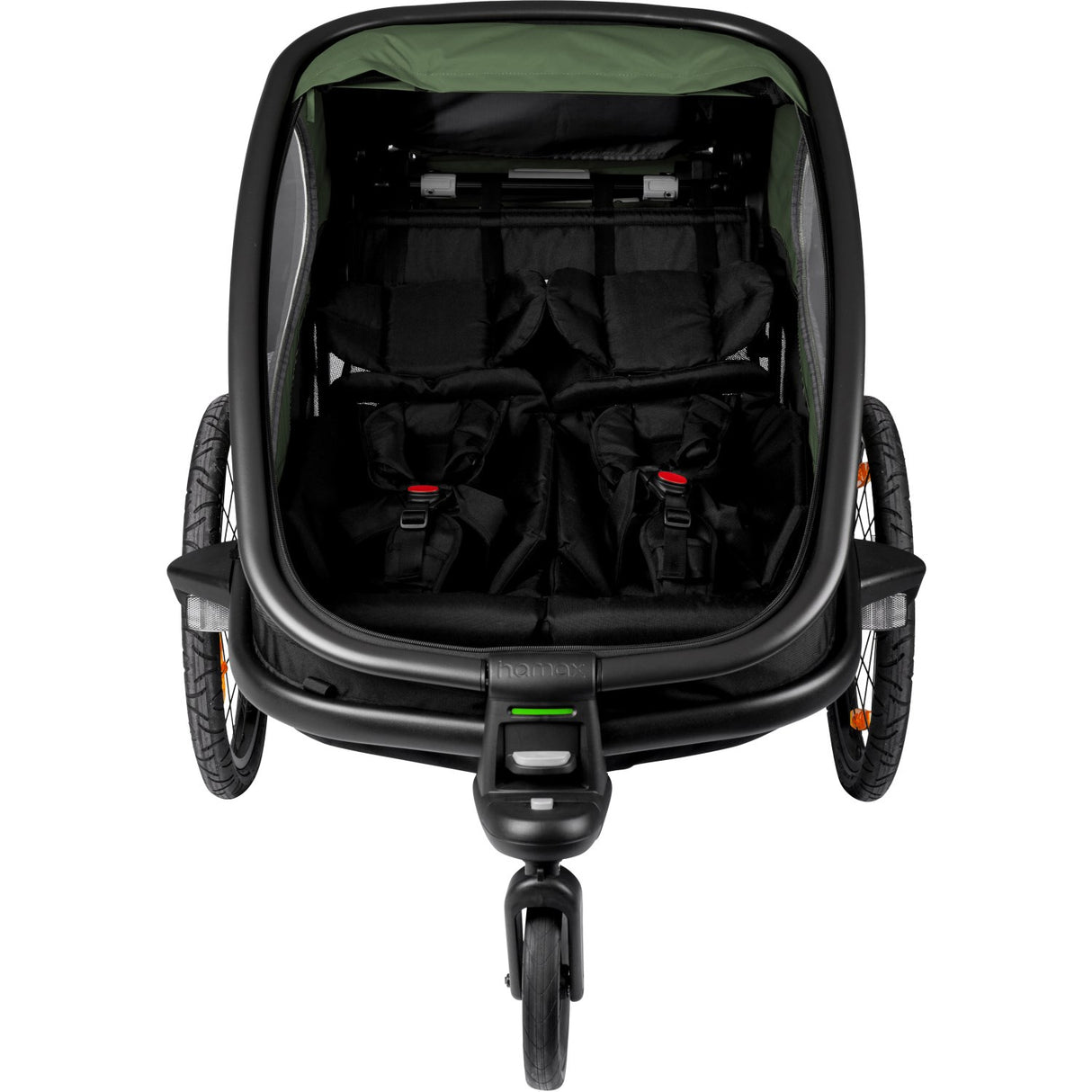 Hamax Green/Black Outback Bicycle Trailer Dubbel