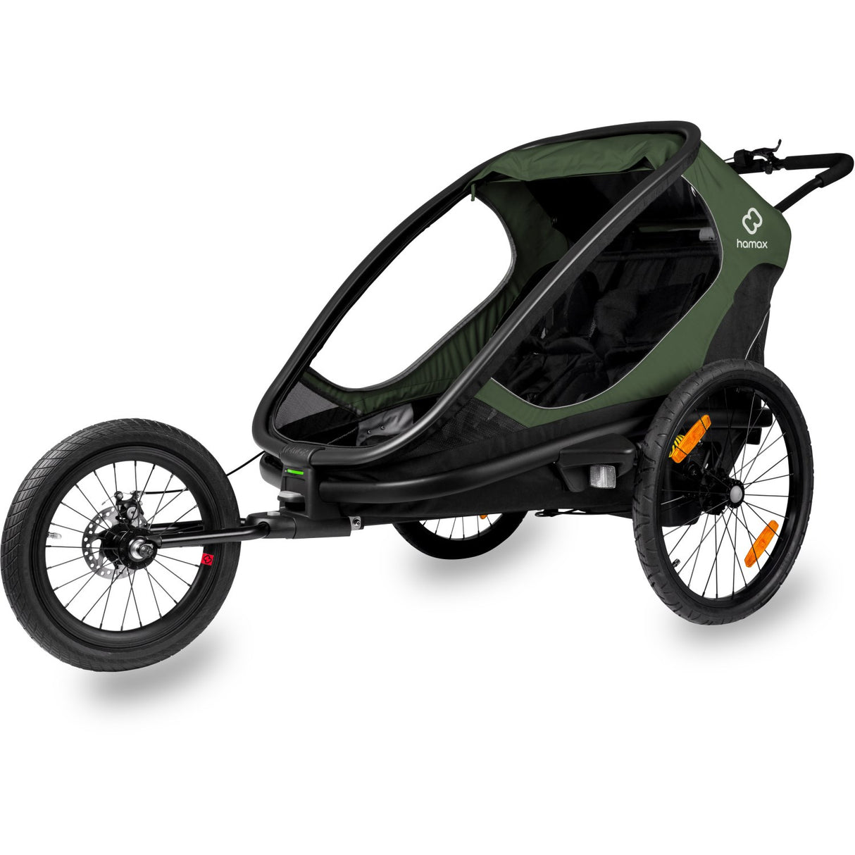 Hamax Green/Black Outback Bicycle Trailer Dubbel