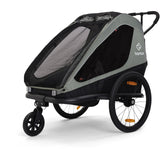 Hamax Khaki Green/Black Traveller Bicycle Trailer Dubbel