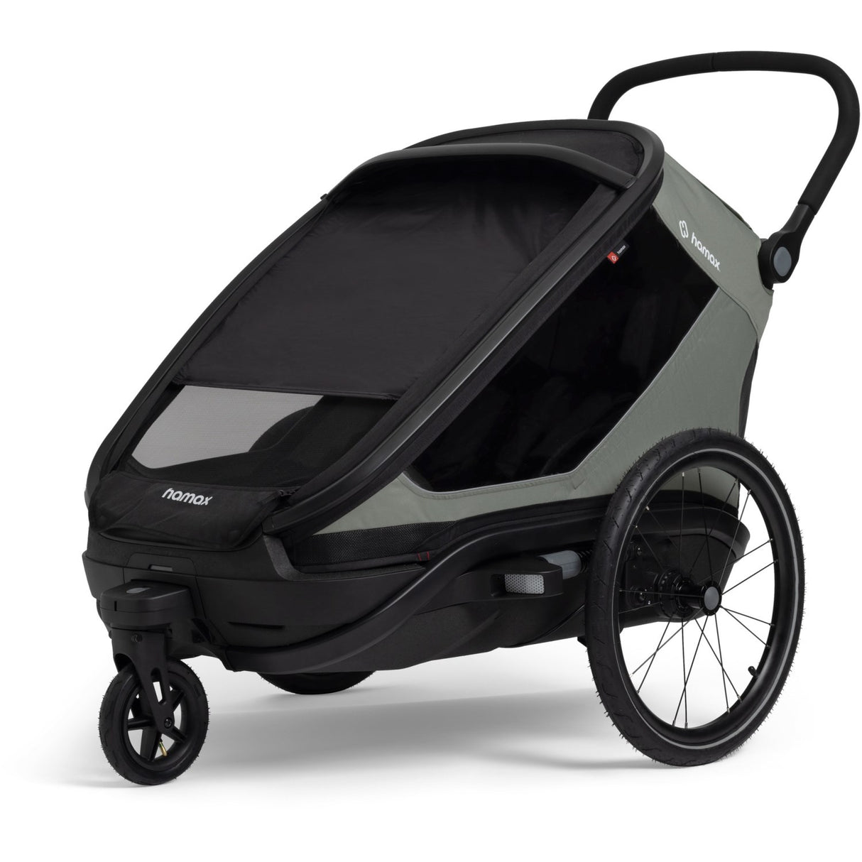 Hamax Green/Black Outback Next Bicycle Trailer Dubbel