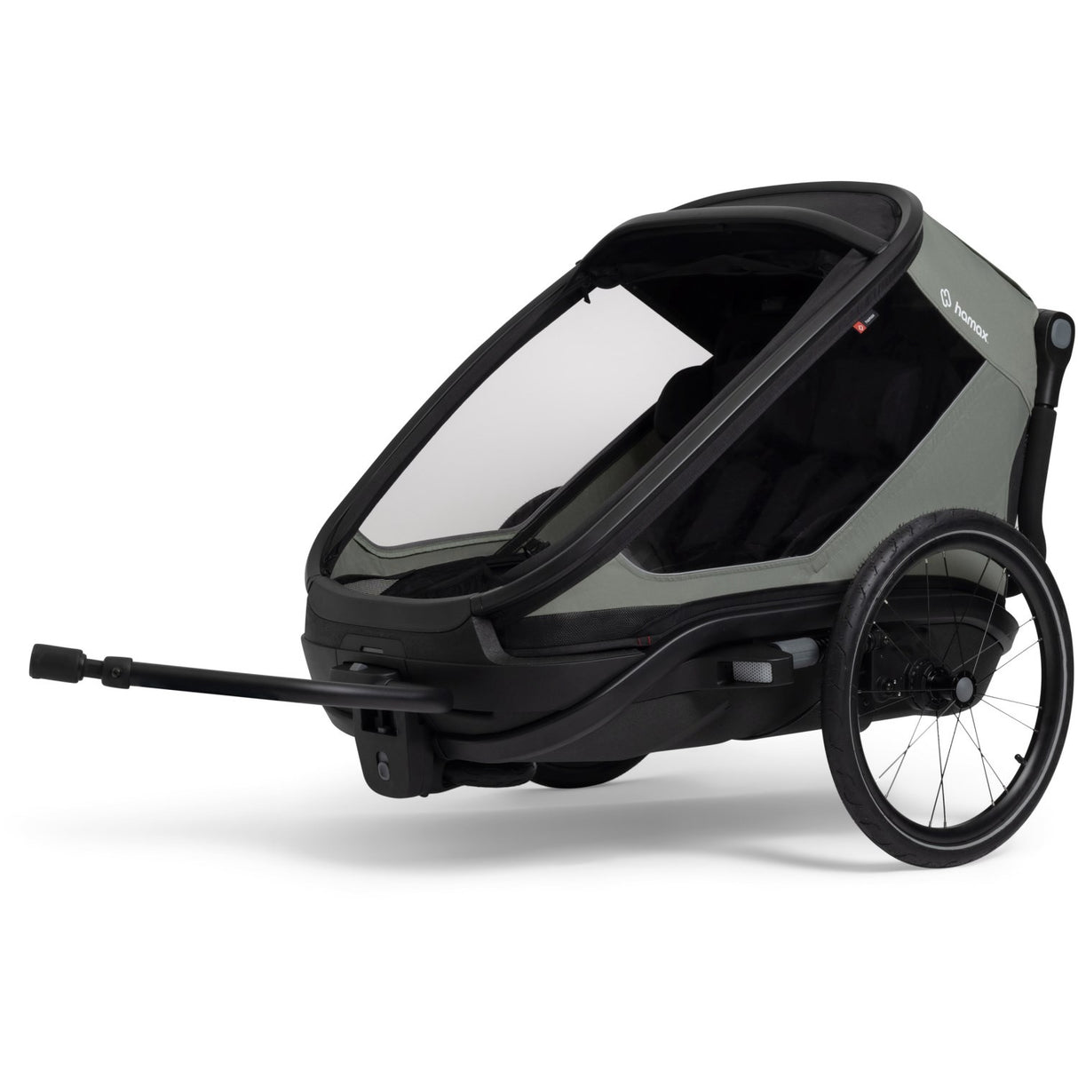 Hamax Green/Black Outback Next Bicycle Trailer Dubbel