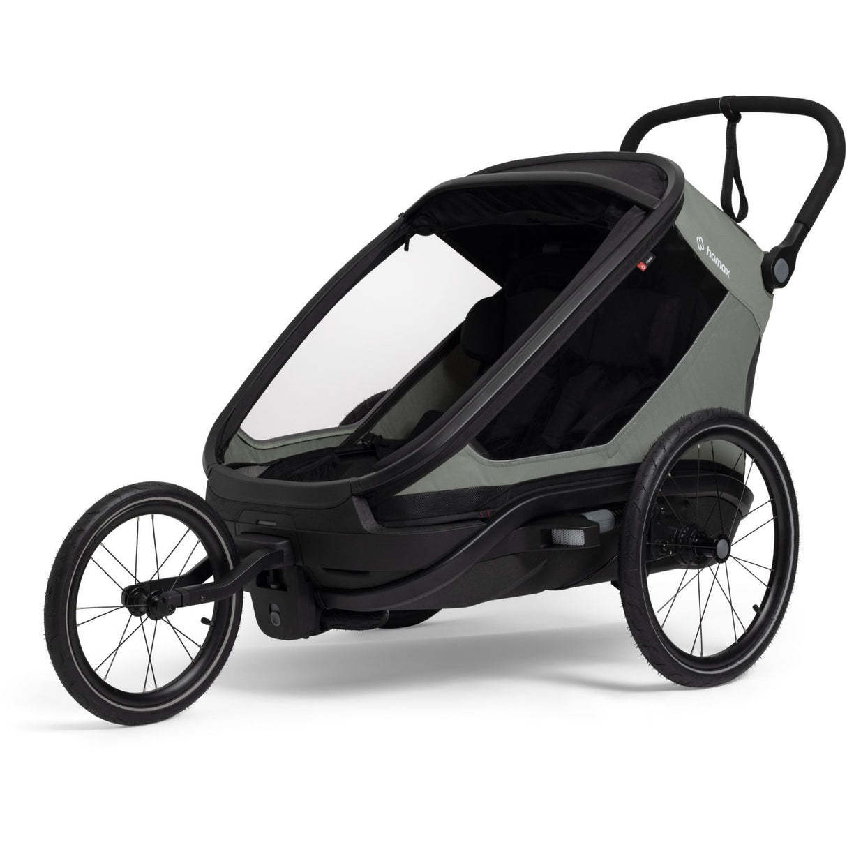 Hamax Green/Black Outback Next Bicycle Trailer Dubbel