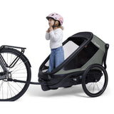 Hamax Green/Black Outback Next Bicycle Trailer Dubbel