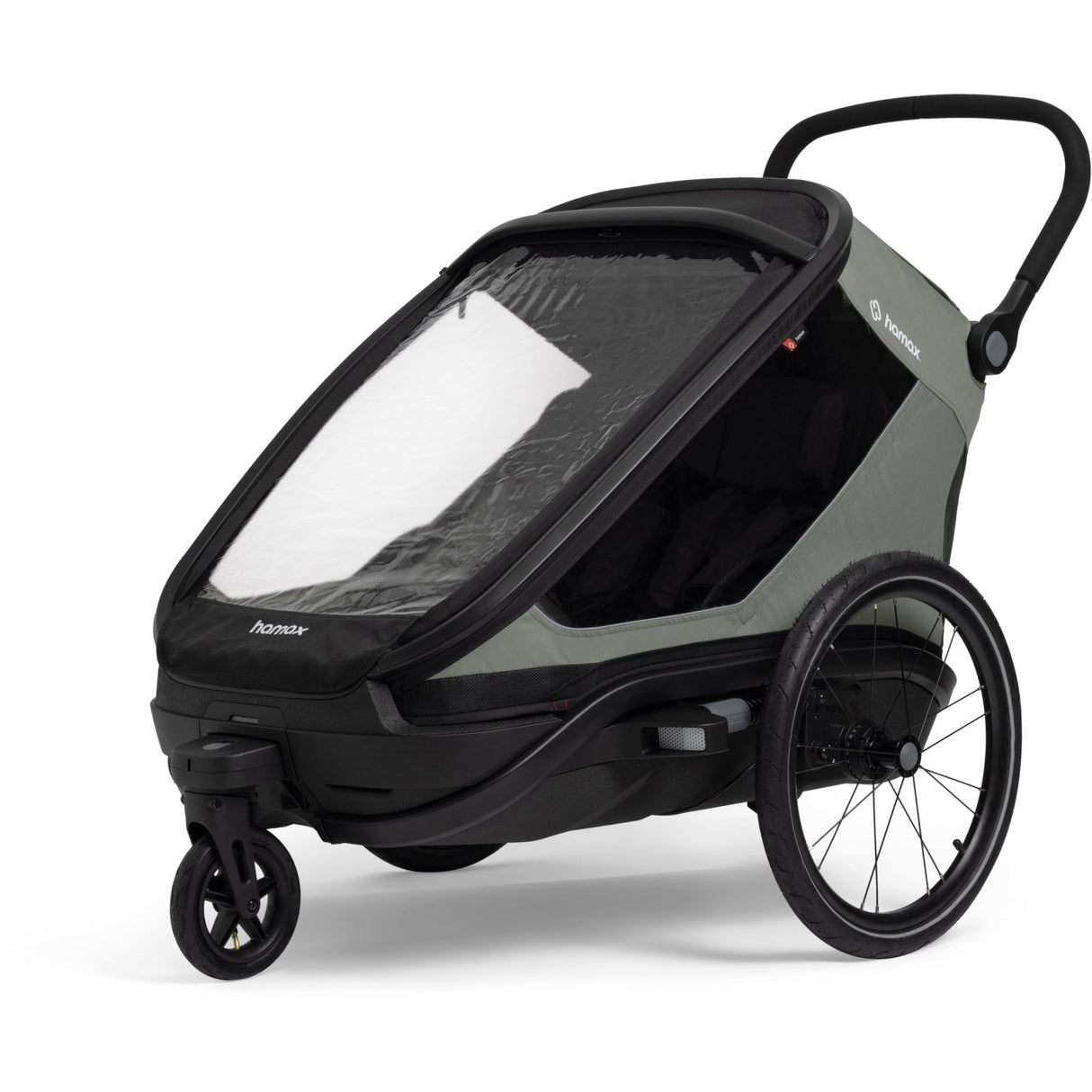 Hamax Green/Black Outback Next Bicycle Trailer Dubbel