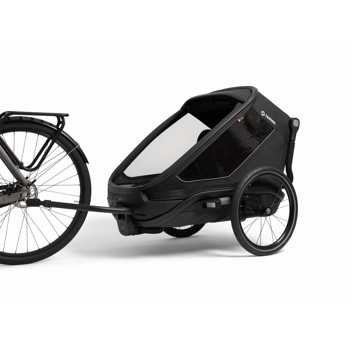 Hamax Black Outback Next Bicycle Trailer Dubbel