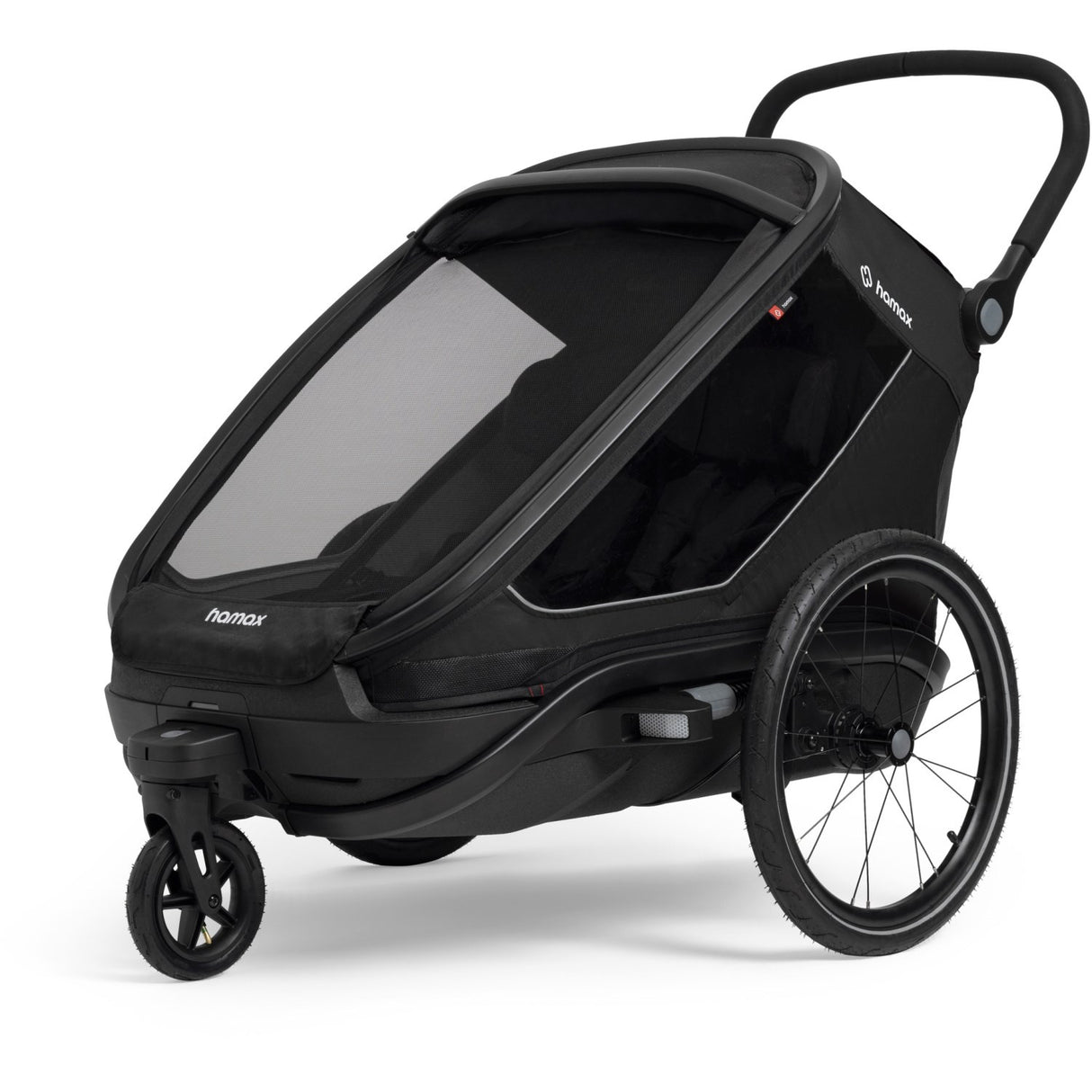 Hamax Black Outback Next Bicycle Trailer Dubbel