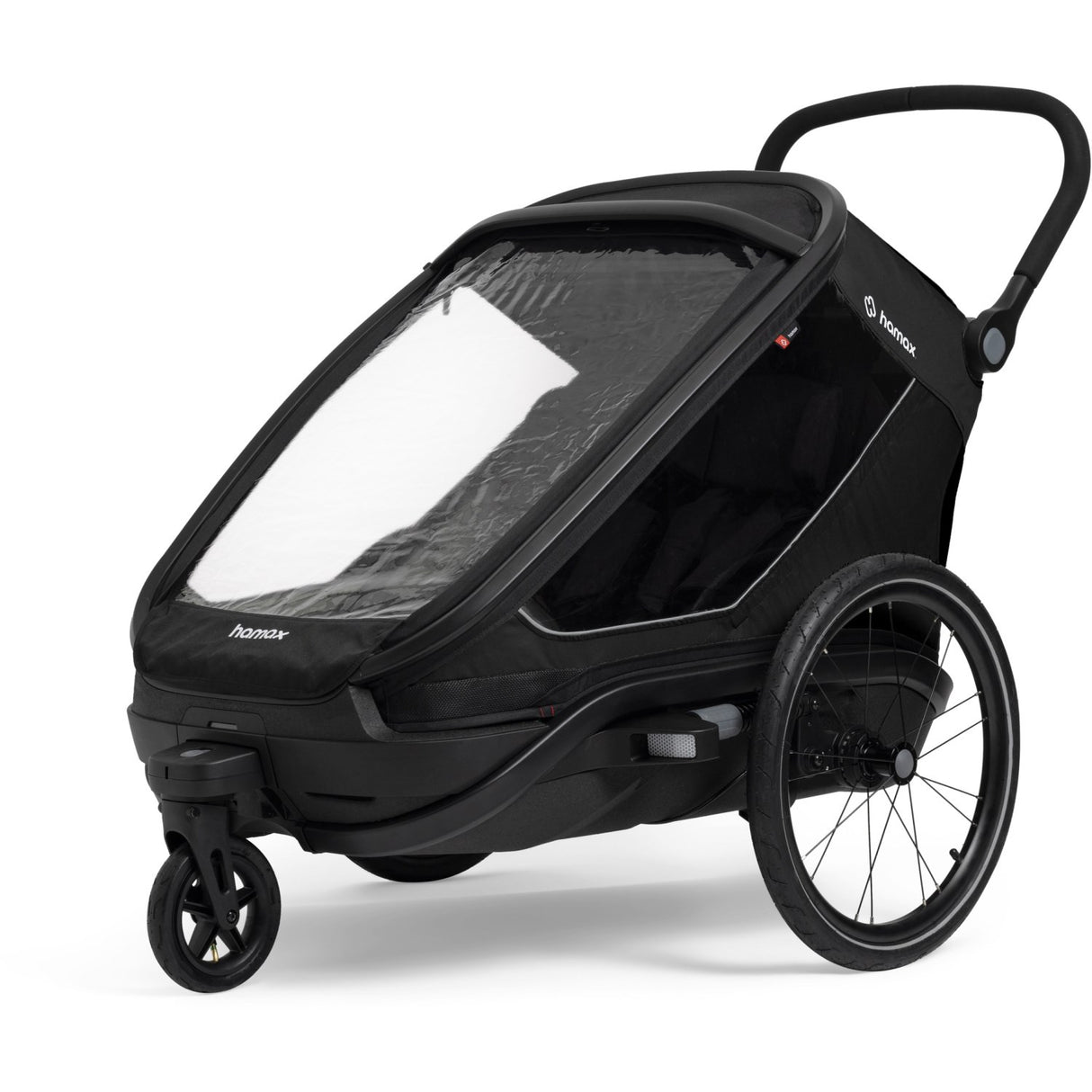 Hamax Black Outback Next Bicycle Trailer Dubbel