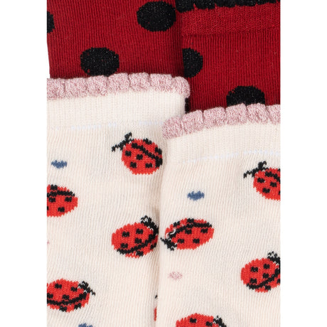 Konges Sløjd Ladybug 2 Pack Ladybug Jacquard Strumpor