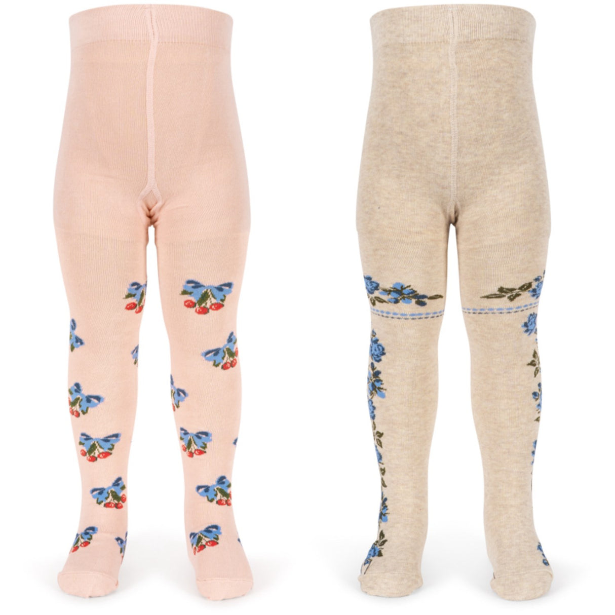 Konges Sløjd Amarena/Tramonto 2 Pack Flower Och Cherry Jacquard Strumpbyxar