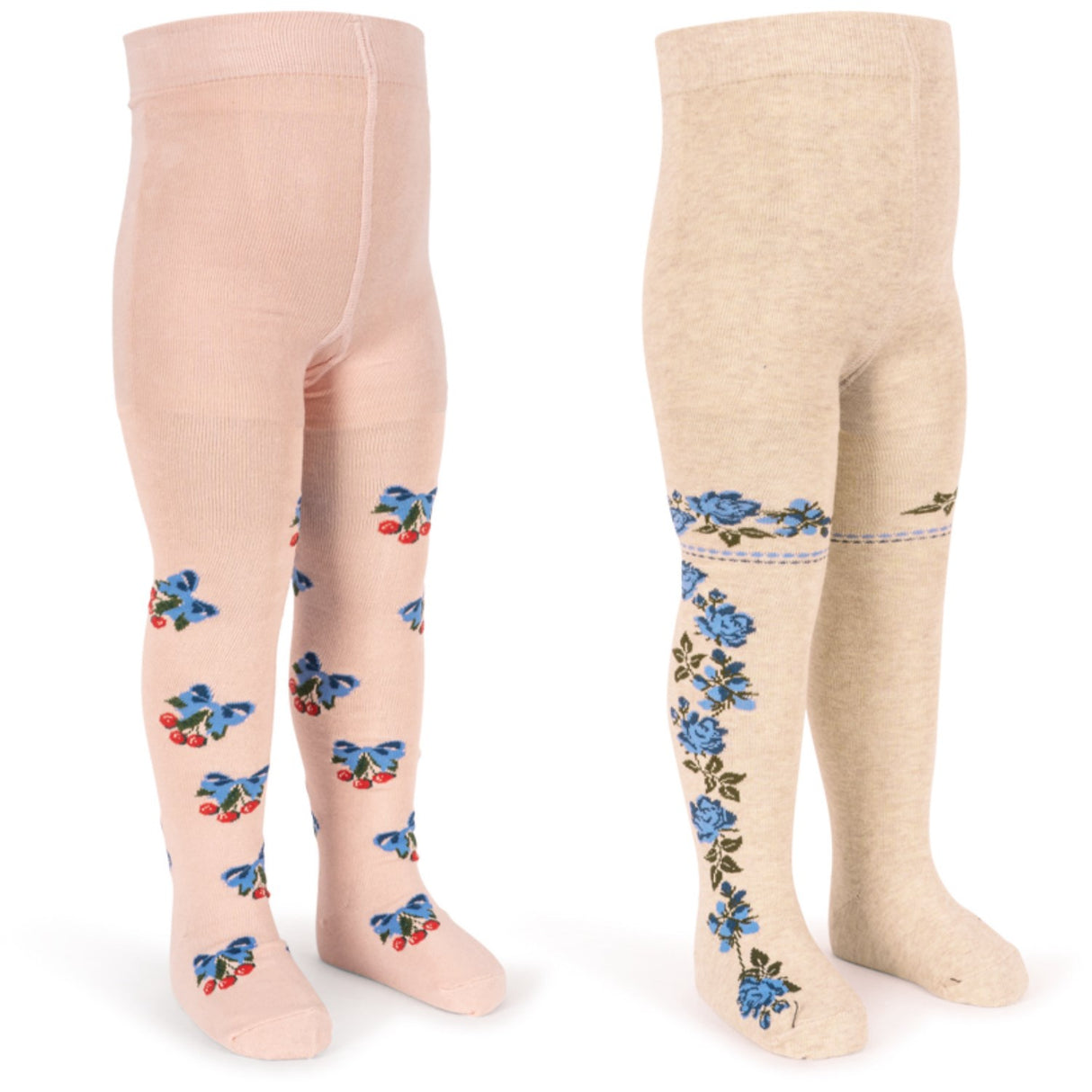 Konges Sløjd Amarena/Tramonto 2 Pack Flower Och Cherry Jacquard Strumpbyxar