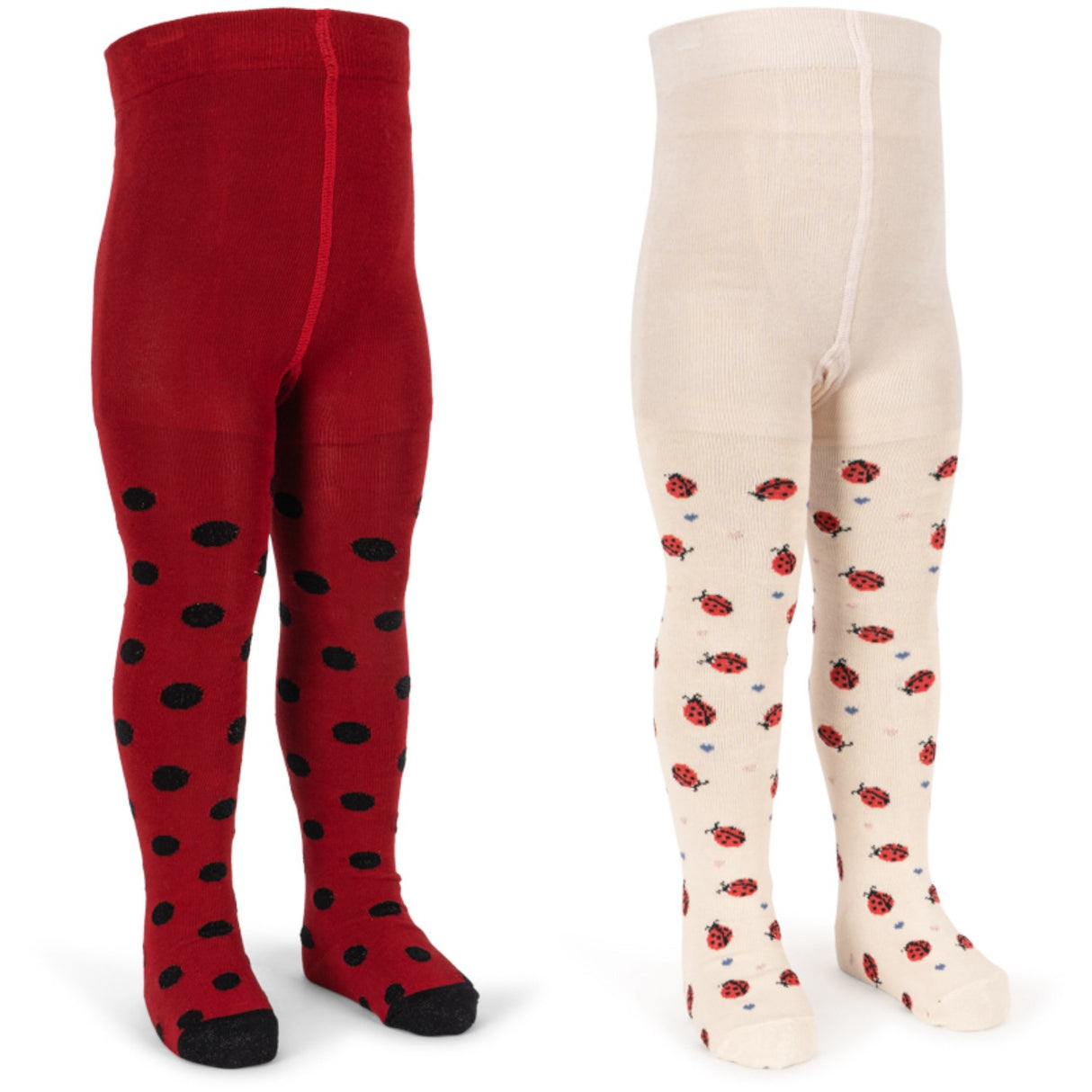 Konges Sløjd Ladybug 2 Pack Ladybug Jacquard Strumpbyxar