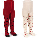 Konges Sløjd Ladybug 2 Pack Ladybug Jacquard Strumpbyxar